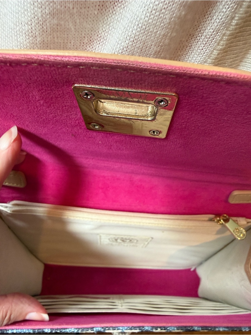 Spartina 449 Blush Pink Floral Linen/canvas fabric Crossbody - Picture 3 of 16